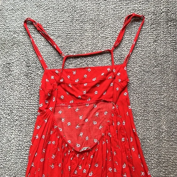 Free people red floral mini dress - Picture 3 of 8